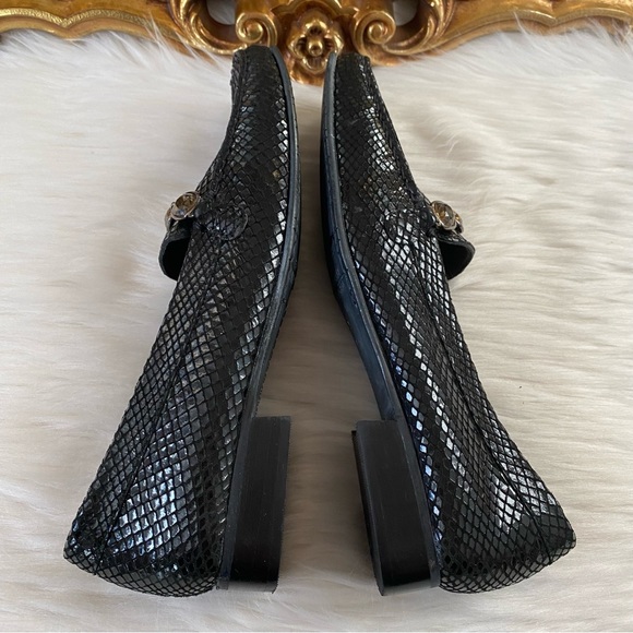 Stuart Weitzman Croc Jeweled Loafers - Picture 3 of 15